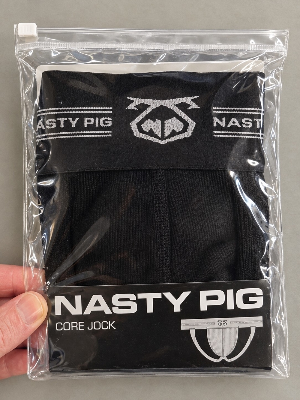 Nasty Pig Core Jock - Black with White Logo